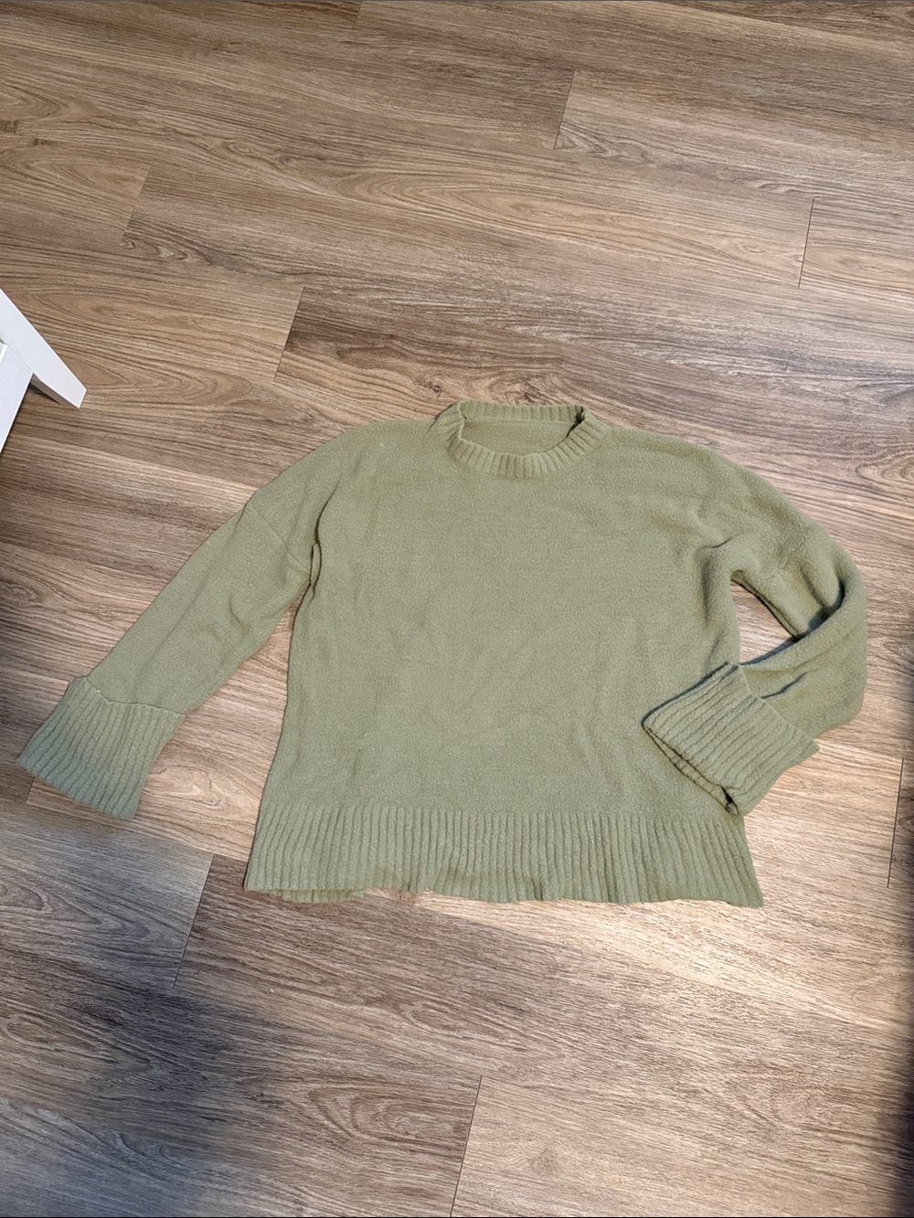 Olive Green Crewneck Women's Sweater